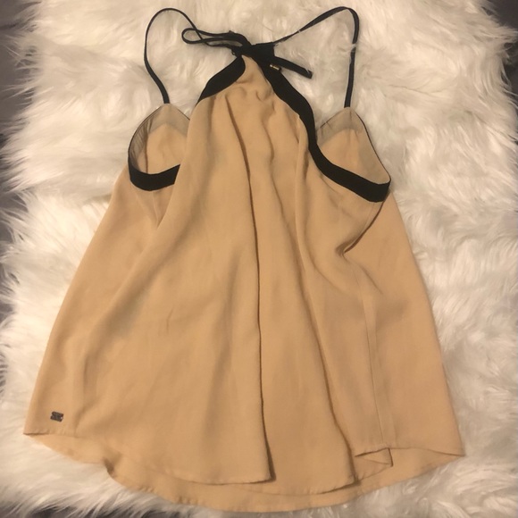 Monk & Lou Womanʻs Tan and Black tank top size Medium.  Spaghetti straps - Picture 3 of 9